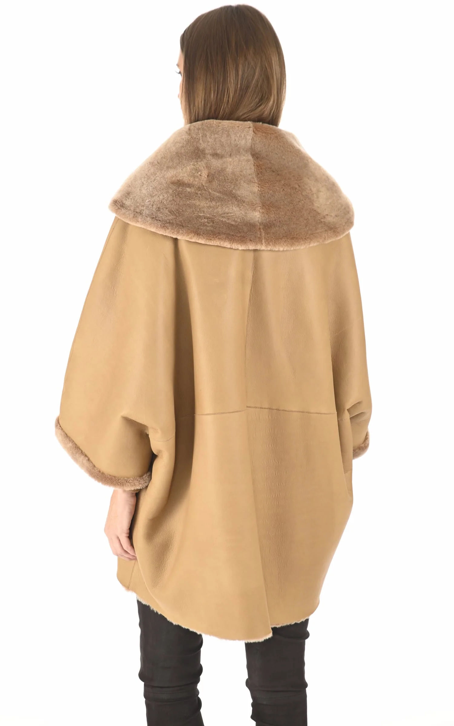 Cape agneau mérinos beige – Image 4