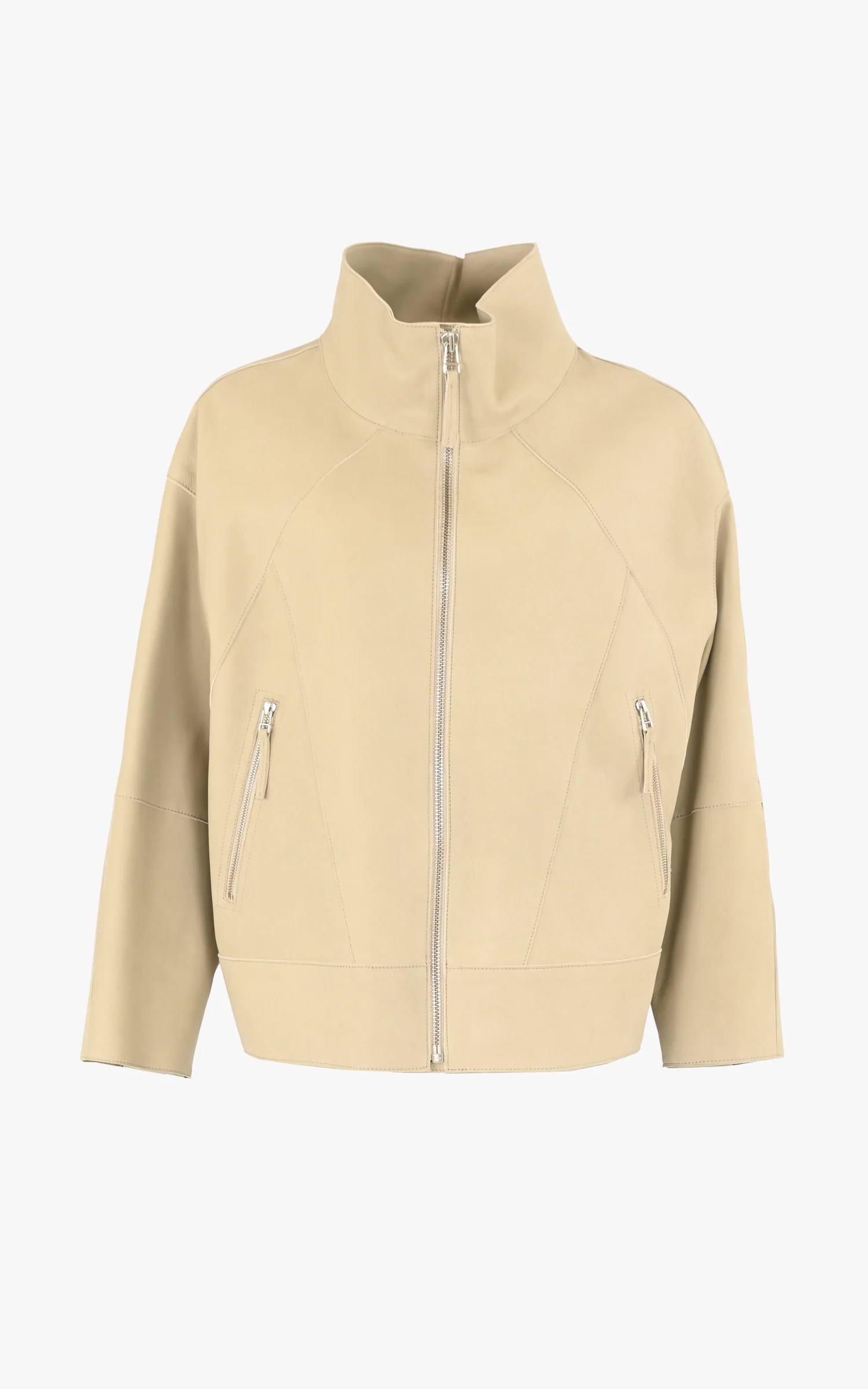 Veste oversize daim beige – Image 5