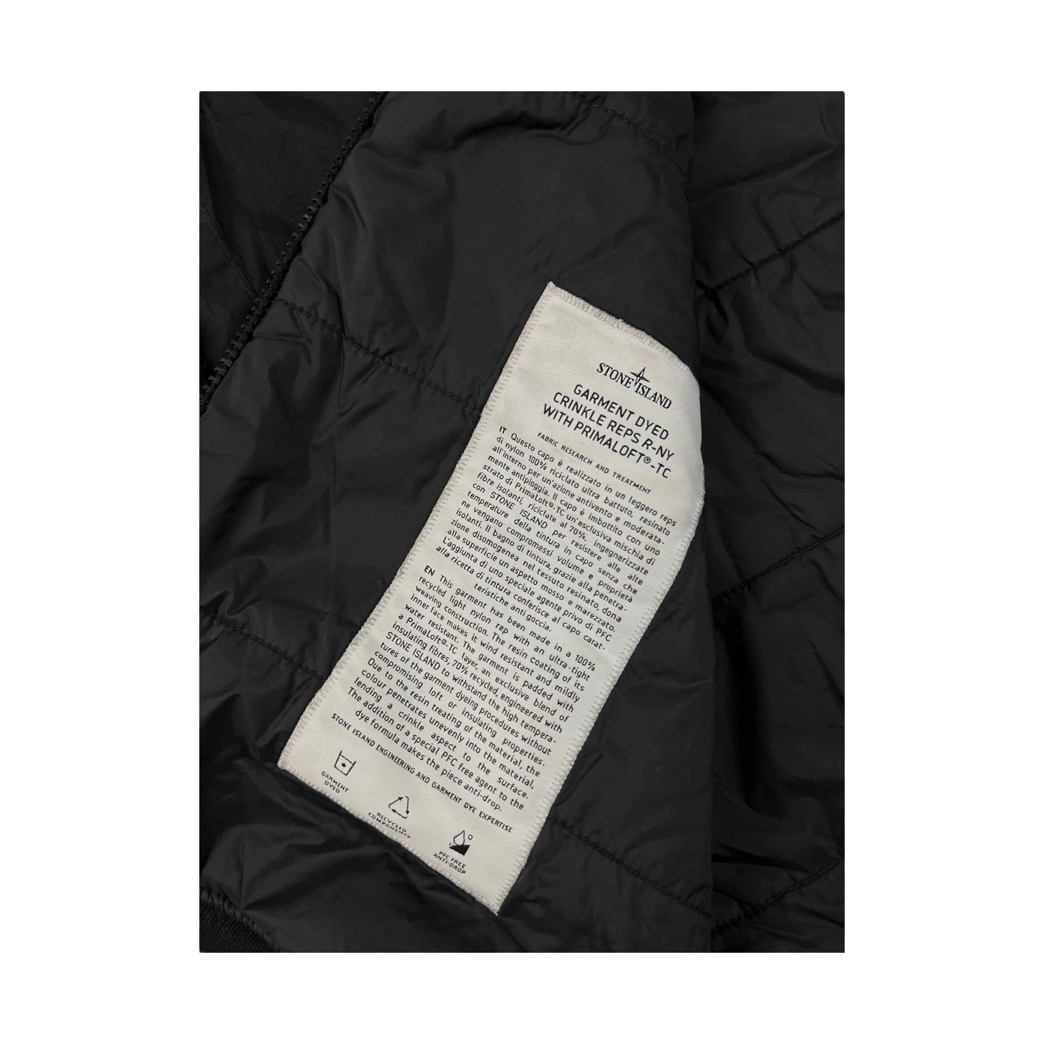 VESTE STONE ISLAND GARMENT DYED CRINKLE REPS R-NY WITH PRIMALOFT-TC – Image 6