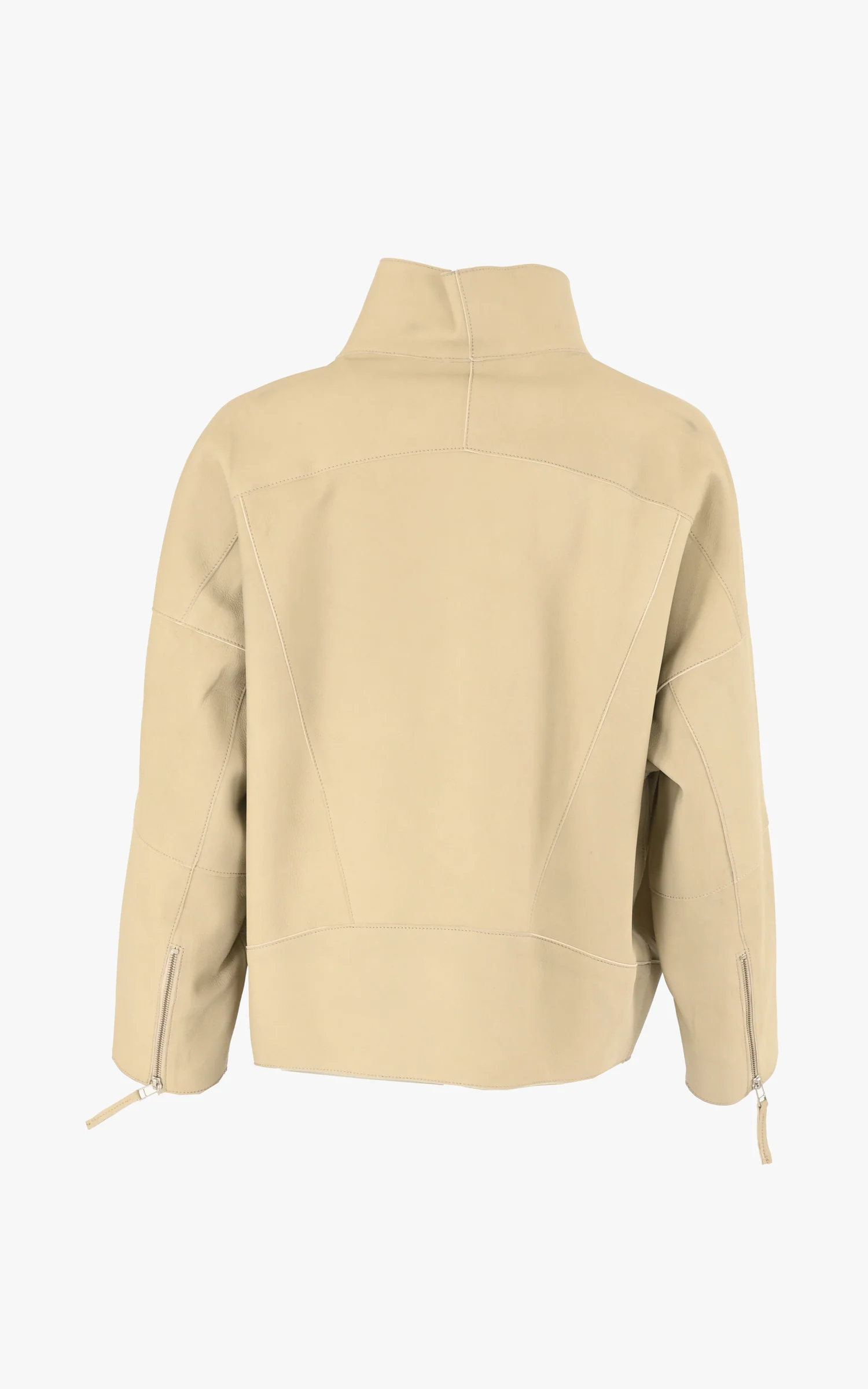 Veste oversize daim beige – Image 4