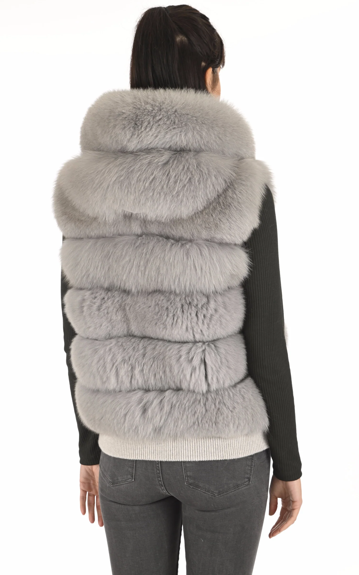 Gilet réversible renard gris – Image 4