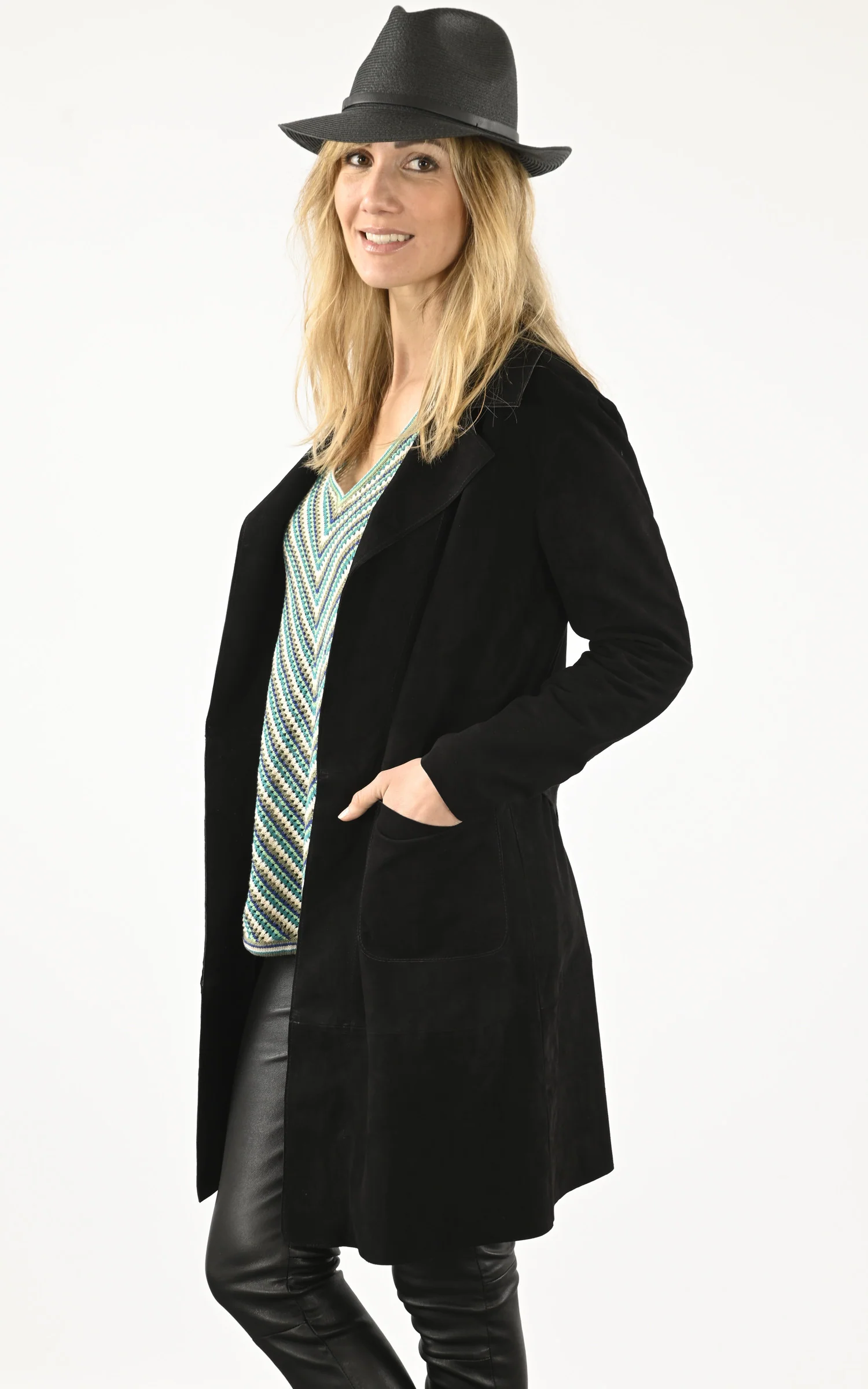 Trench daim noir – Image 2